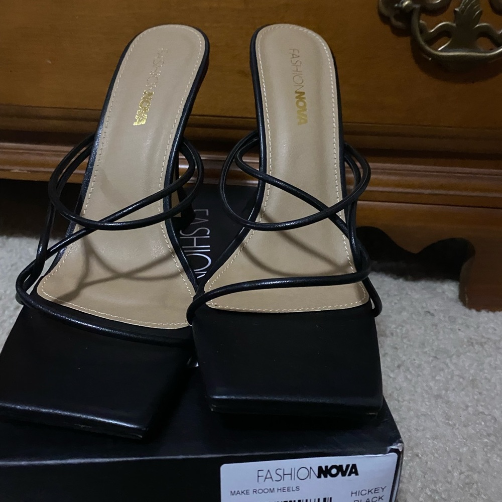 Black mule heels
